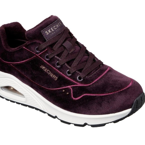 SOLD!  SKECHER STREET Plum Fuzz Uno Sneaker, 9M - Picture 2 of 6